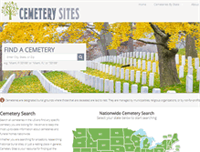 Tablet Screenshot of cemeterysites.com